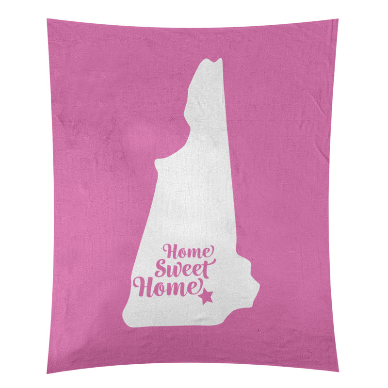 Tapisserie murale Home Sweet Manchester, Rose, H 80 po x l 68 po