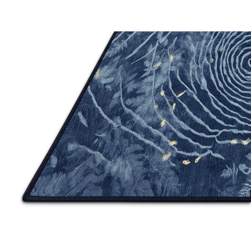Machine Washable Gray Area Rug, Rectangle 5' x 7'