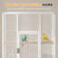 Bird Cage for Finches Parakeets Detachable with Rolling Stand White