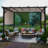 Pergolas d'extérieur 10 pi L 10 pi. Pergola en métal avec auvent