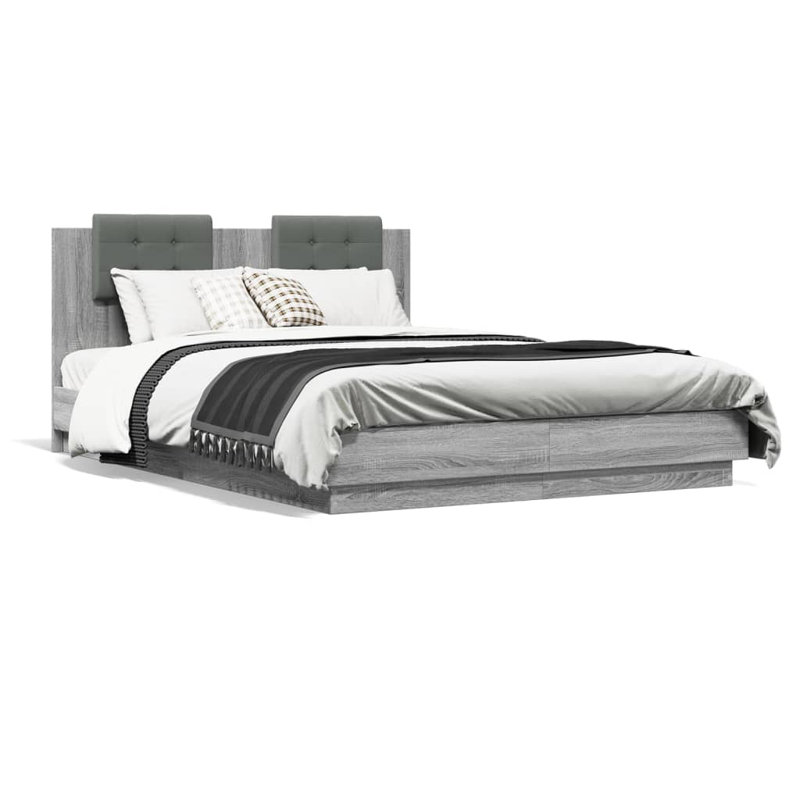 Middleport Bed, EU Double - 140 x 200 cm, Grey Sonoma