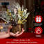 Décoration de Noël pour arbre de Noël avec mini décorations de sapin de table artificielles avec ornements des fêtes, pomme de pin et baies pour la maison