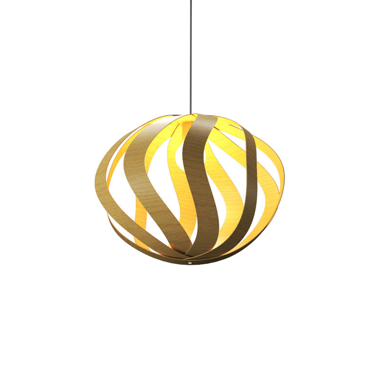 Luminaire suspendu simple à 1 lumière Clean, Or biologique