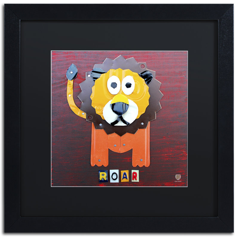«Sherrie Roar The Lion» par Design Turnpike, art encadré, H 16 po x l 16 po x P 0,5 po