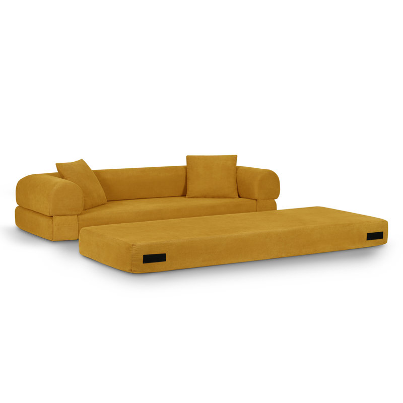 Compression Convertible Sofas, Foam Corduroy Modern Sleeper For Home