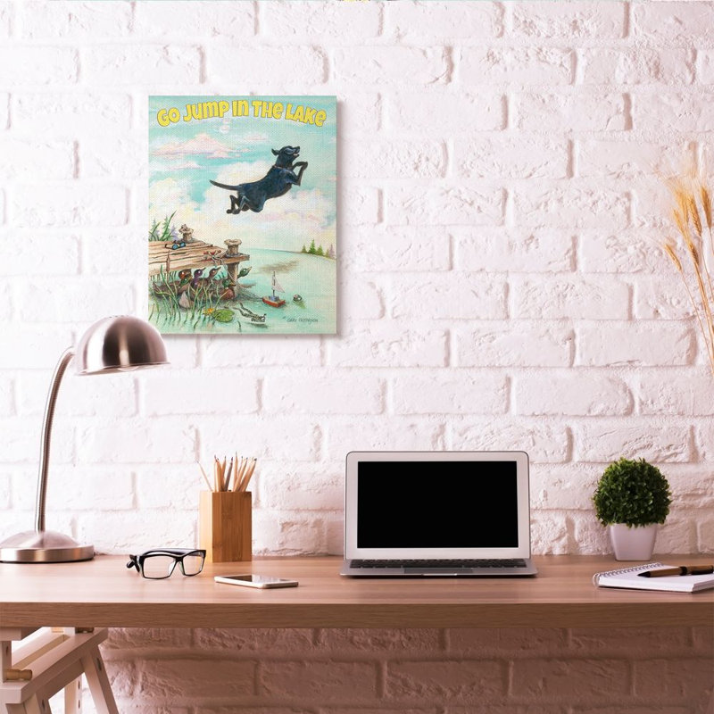 «Go Jump in the Lake» par Gary Patterson - reproduction de dessin, Toile, H 30 po x l 24 po