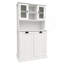 Armoire de salle de bain haute à deux compartiments avec panier à linge inclinable, solution de rangement compacte et élégante pour les maisons modernes