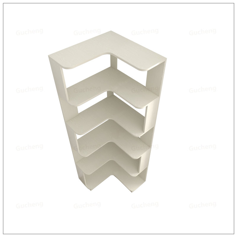 6 Tier Freestanding L-Shaped Corner Bookshelf, Wooden With Anti-Drop Panels And Anti-Tipping Device For Home Office, White
