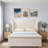 Wingback Tufted Upholstered Sleigh Bed with 2 Storage Drawers, Queen, Cream Velvet-1519239186-1519239187