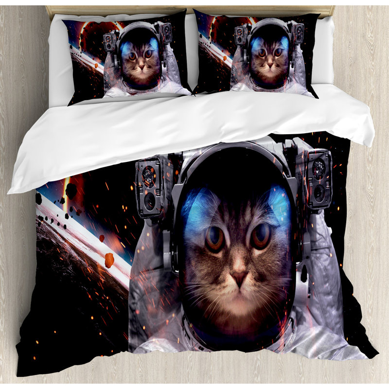 Ensemble de housse de couette Cat Cosmonaut, Très grand