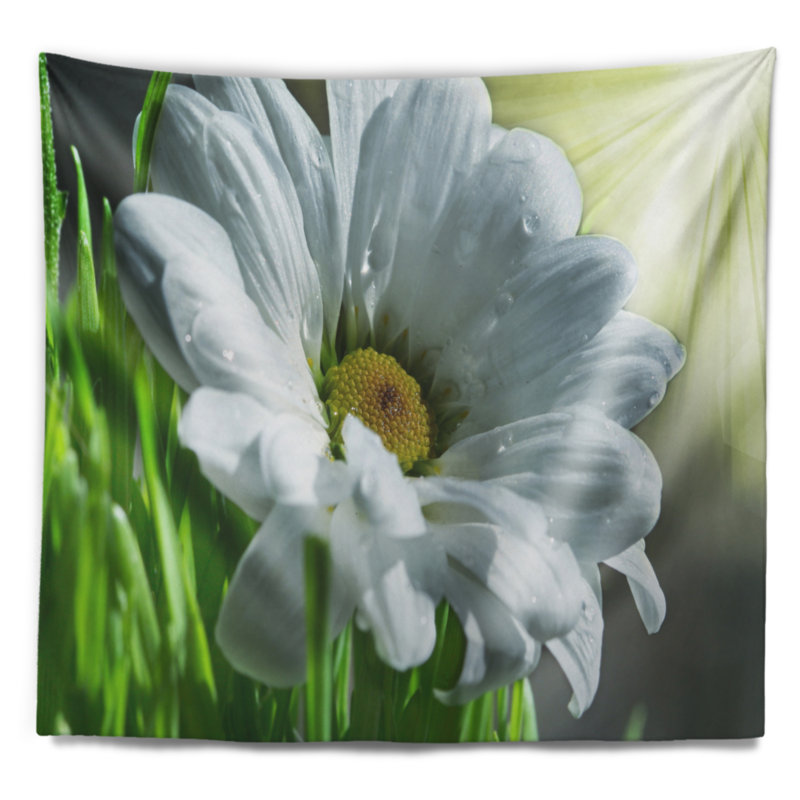 Tapisserie à fleurs en cascade simple magnifique, H 50 po x l 60 po