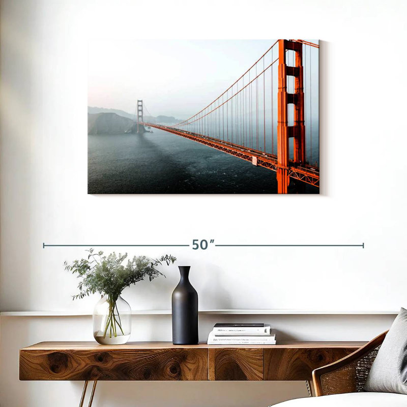 Hazy Gate Bridge, 24" H x 36" W