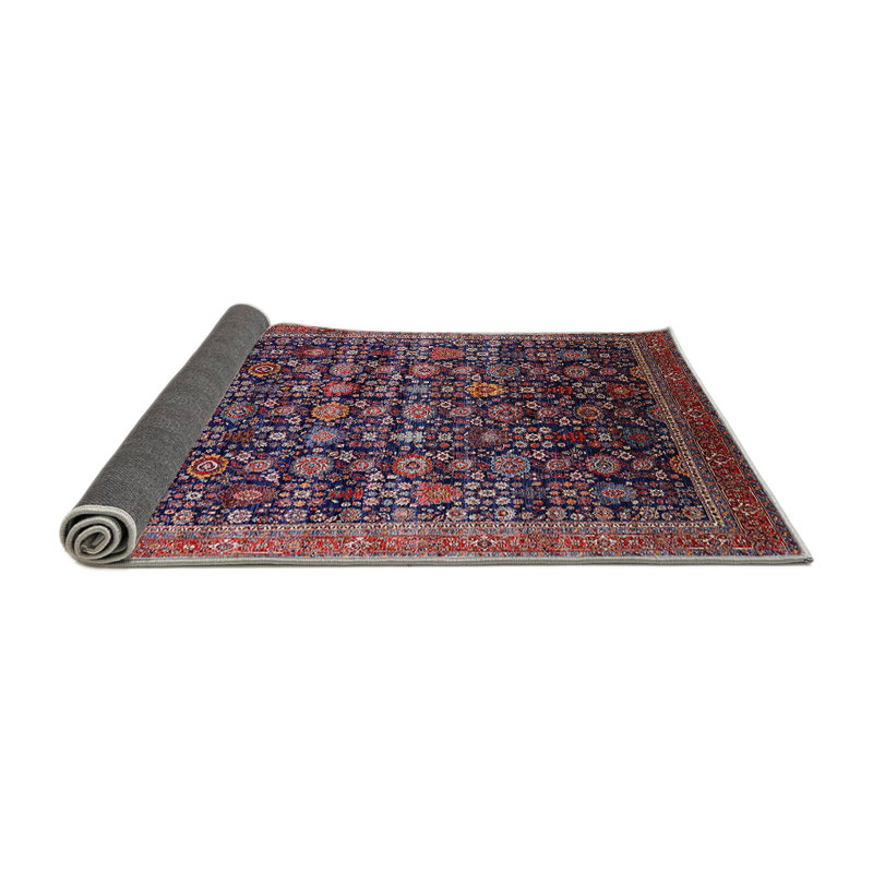 Tapis oriental bleu / rouge, Rond 4 pi