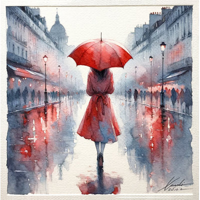 " Crimson Reflection Parisian Boulevard "