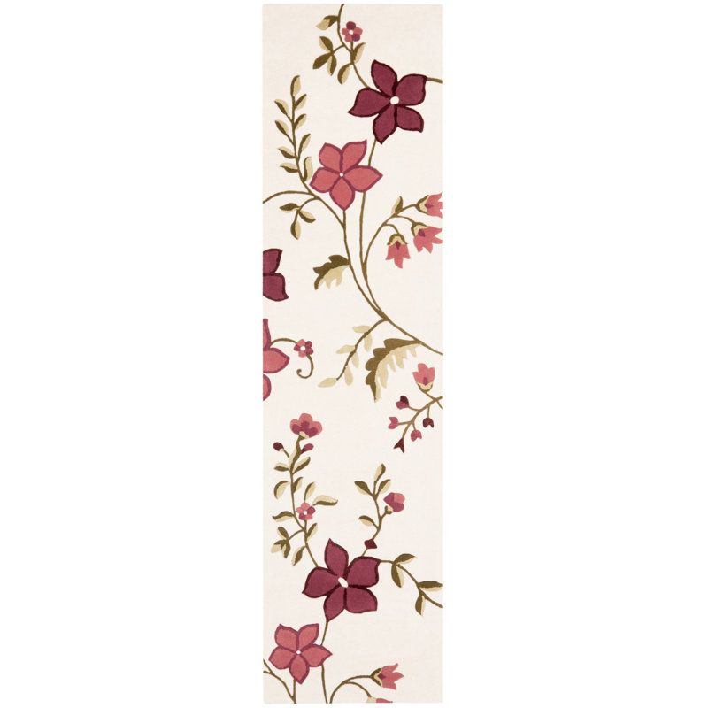 Fermont Hand Tufted Wool Floral Rug, Rectangle 8' x 10'