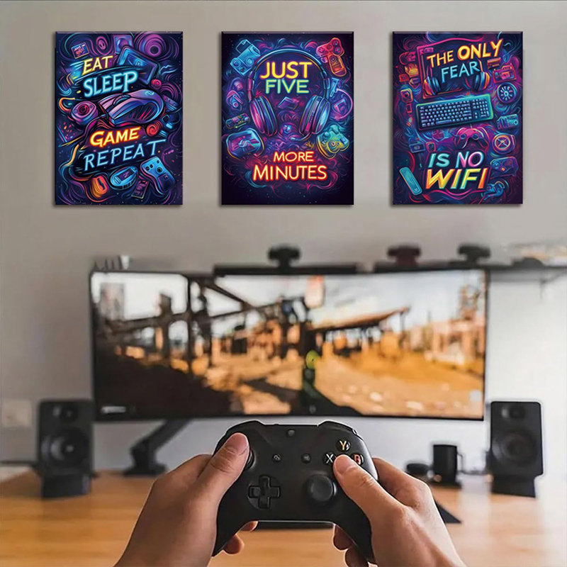3 Piece Wrapped Canvas Print, 30cm H x 40cm W