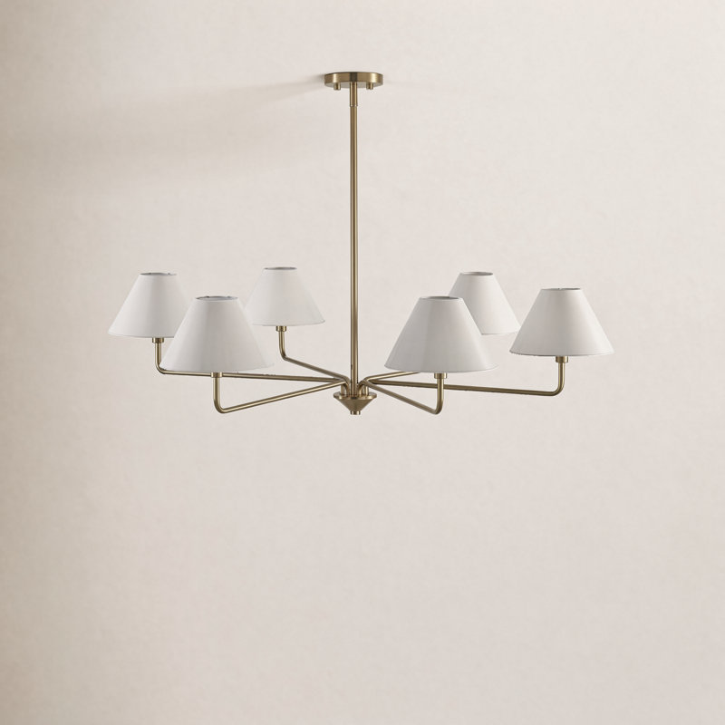6-Light Novelty Dimmable Chandelier, Rose Gold