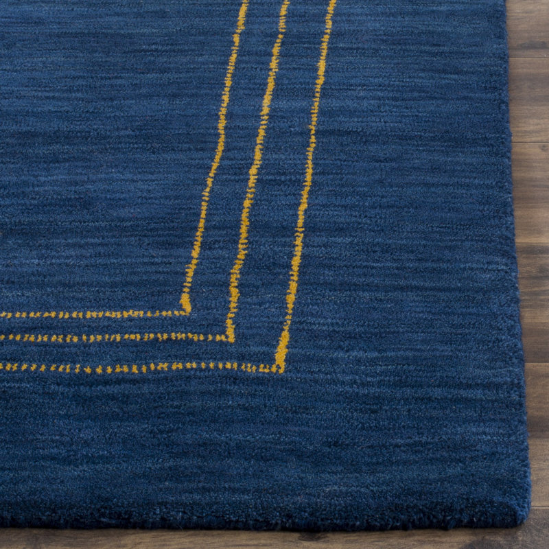 Coraima Hand Loomed Wool Abstract Rug, Round 6'