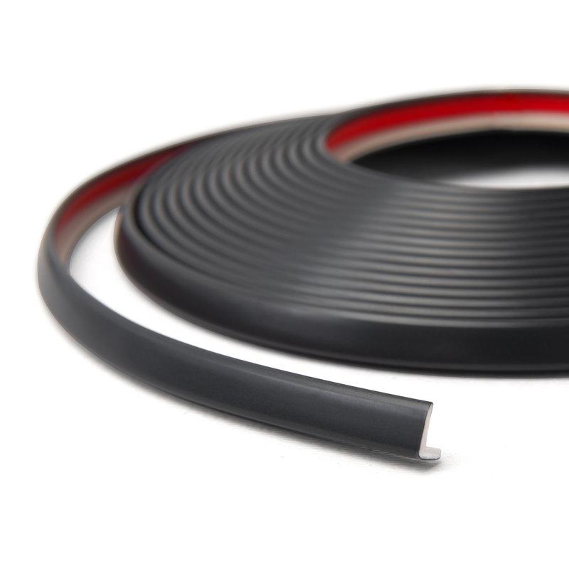 Garniture de coin 20 pi en vinyle auto-adhésif pour carrelage et rebords muraux, noir, Noir