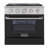 KUCHT Professional 30 in. 4.2 cu. ft. Dual Fuel Range for Propane Gas with Sealed Burners and Convection Oven in Stainless Steel with White Oven Door, White Knobs and Rose Gold Handle & Rose Gold Knob Rings-87133193-87378938