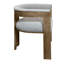 Chaise rembourrée grise et brune-1112046064