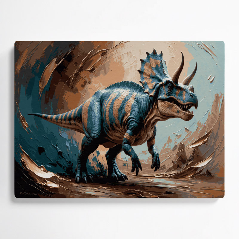 Art mural en métal dinosaure, H 11 po x l 14 po