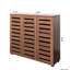 Rangement pour chaussures avec tablettes réglables et portes à persiennes élégantes-121048046-121048049