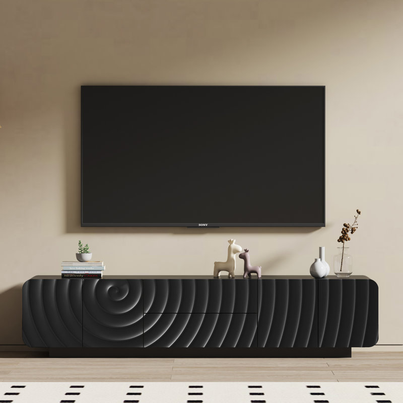 Meuble télé 58 po Ripplewood, 70", Black