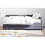 Twin Size L-Shaped Upholstered Platform Bed With Storage And Drawers-1251596969