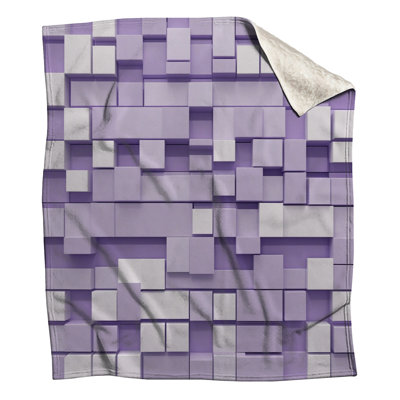 Couvertures mauves et blanches