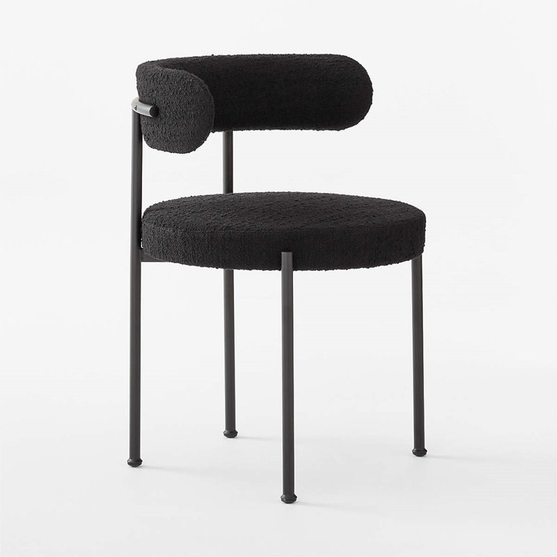 Chaise de salle à manger Boucle - noir