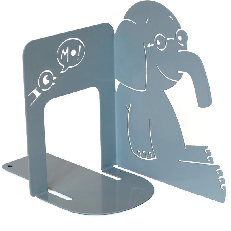 Elephant & Piggie Set Of Durable Metal Bookends 9”H X 4”W X 7”D