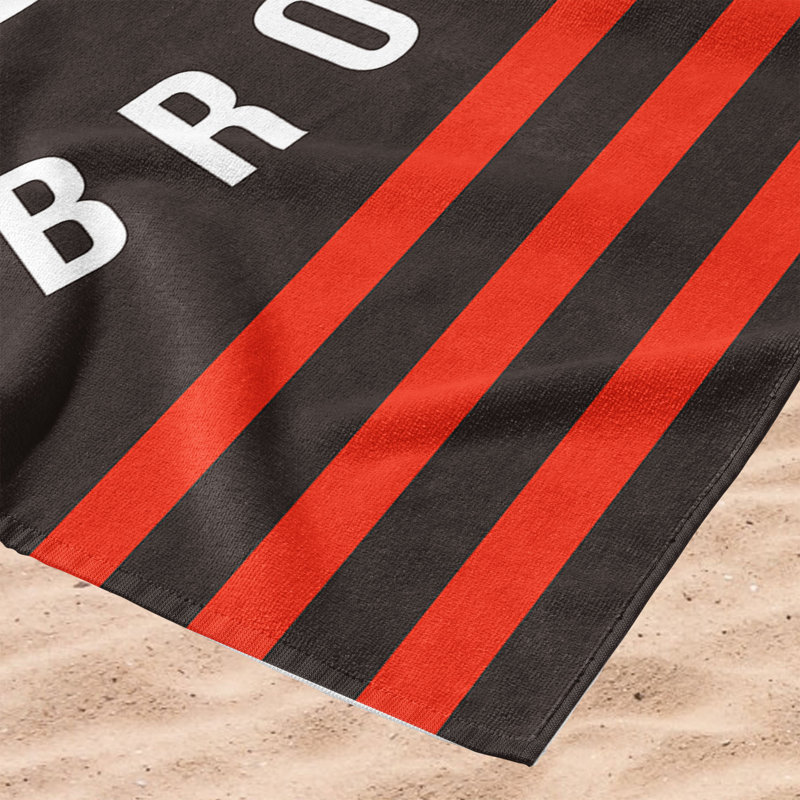 Serviette de plage NFL Stripes, Browns de Cleveland