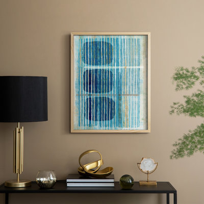 Blue Blue Horizon II Framed Print - Solid Wood