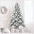 Flocked Christmas Tree With 768 Tips, Realistic PE+PVC Snowy Hinged Tree With Metal Stand, Full Artificial Xmas Tree For Holiday Decoration