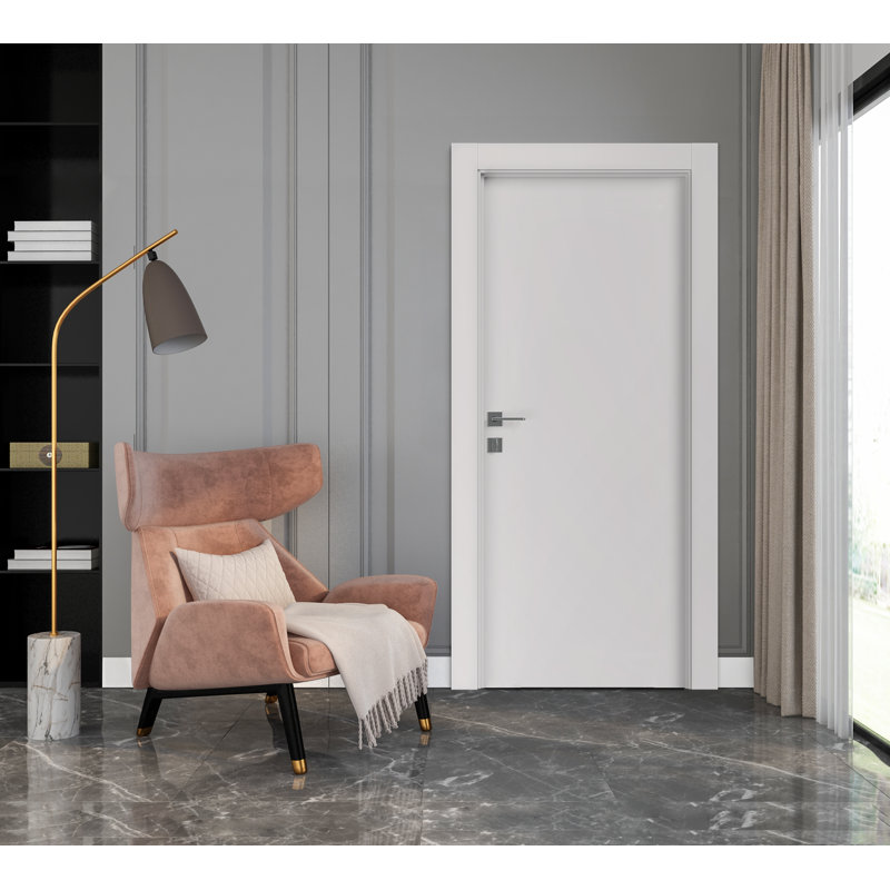 Intérieur en bois manufacturé à panneaux apprêté pour le bricolage comme une porte pré-montée, 29,75 po x 79,37 po, Oui