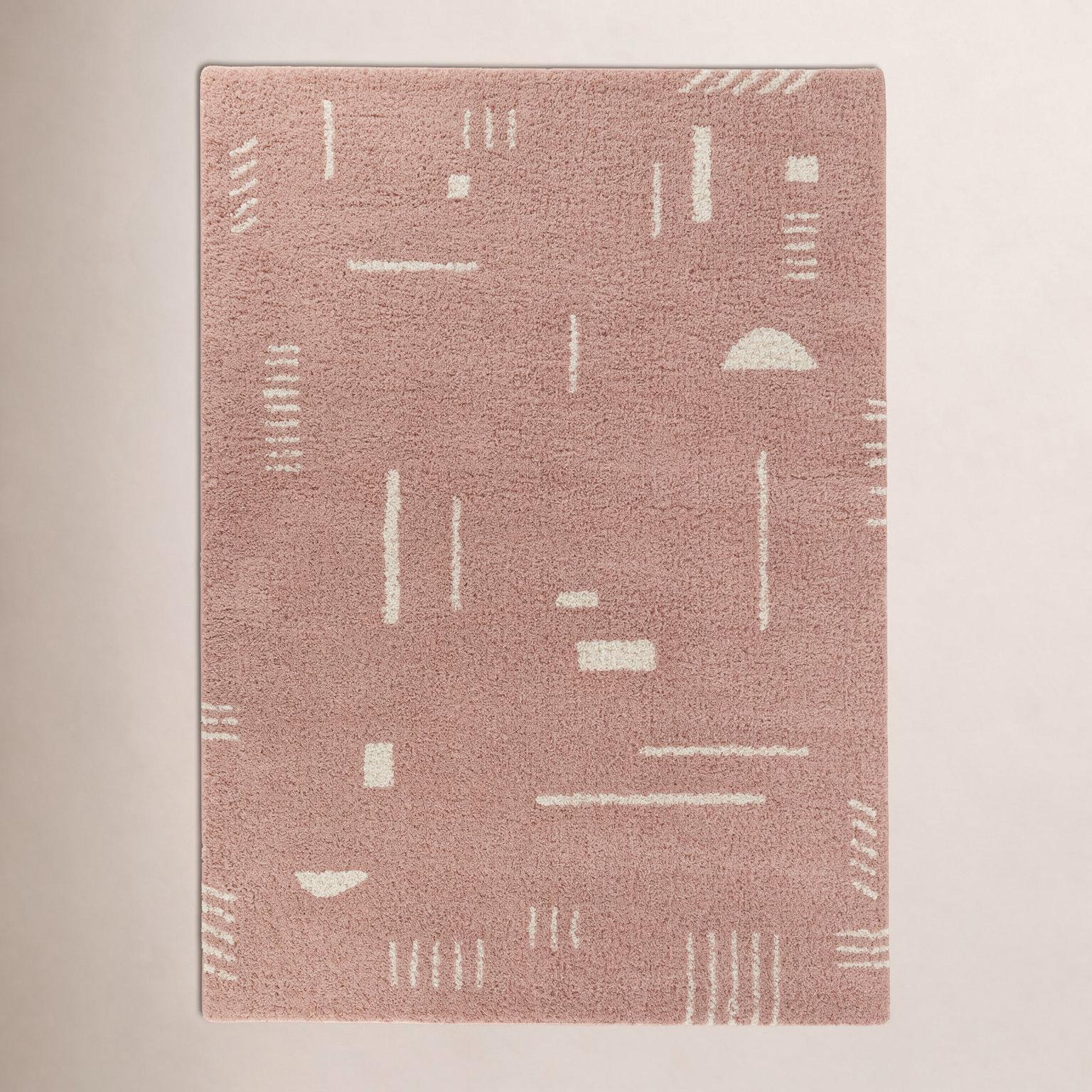 Morin Geometric Shag Rug, Rectangle 4'4" x 6'