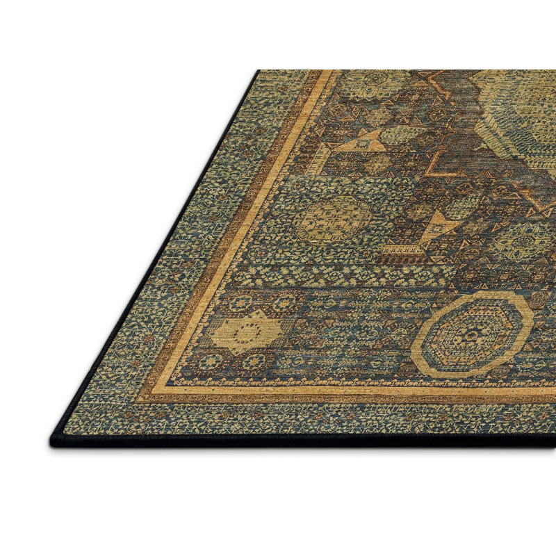 Tapis décoratif multicolore à motif abstrait, Rectangle 8 pi x 10 pi