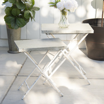 ENSEMBLE DE 2 TABLES EN MÉTAL