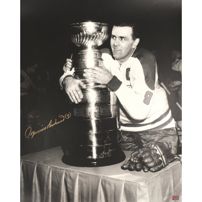 Maurice Richard Signed 16" x 20" Photo – Montreal Canadiens Stanley Cup Celebration