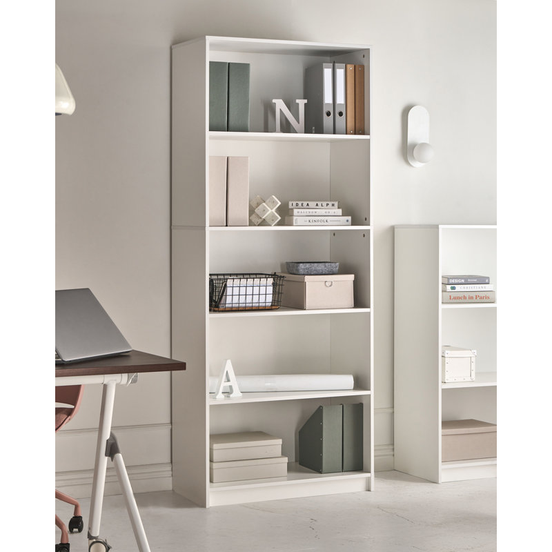 Borislavka 195cm H x 80cm W Standard Bookcase, White
