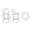 Tabouret de bar en cuir de hêtre Shubert-811038816-841358567