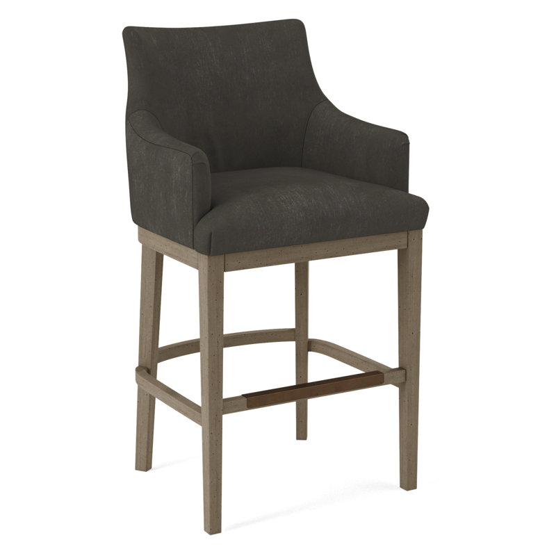 Upholstered Stool, Evolution Smokey, White