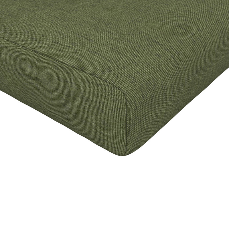 Sunbrella® Outdoor 3.5'' Ottoman Seat Cushion, Sunbrella Canvas Fern