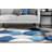 Well Woven Helena Blue Mid-Century Modern Abstract Geometric 3D Textured Rug-133256248