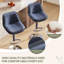 Tabourets de bar modernes et rembourrés en similicuir pivotant à hauteur réglable avec repose-pieds (ensemble de 4)-1722056815-1718571850