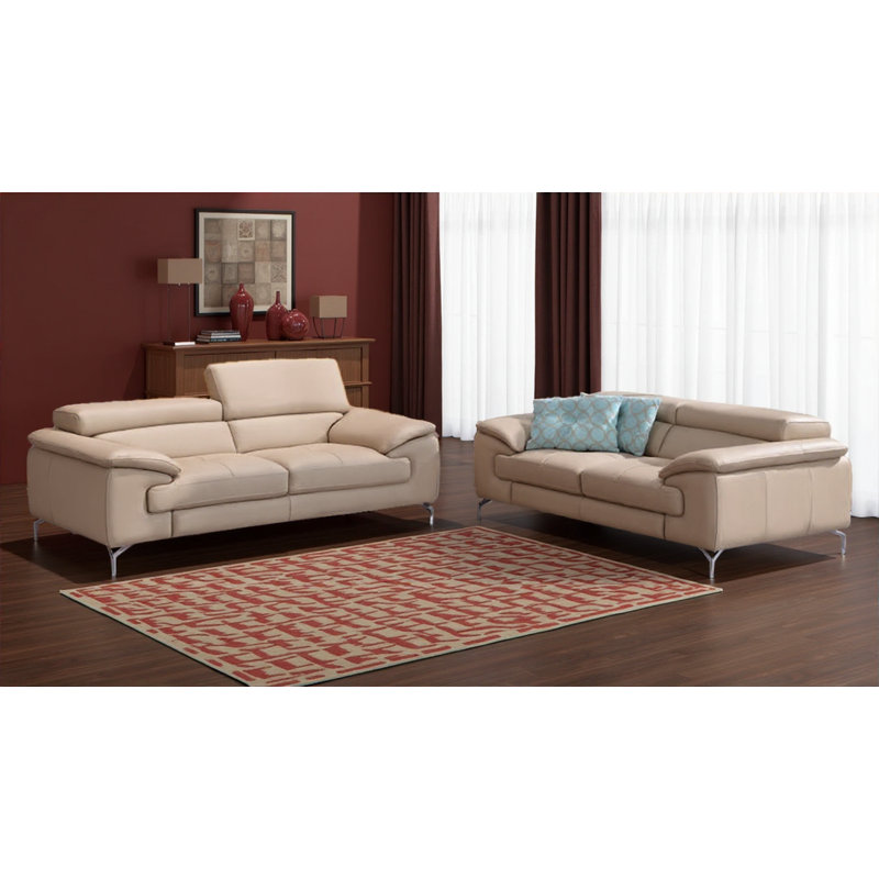 Newcastle 2 - Piece Living Room Set, Peanut Leather