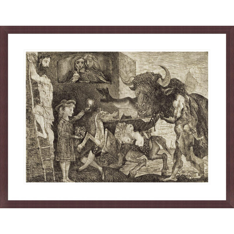 «Minotauresthy» par Pablo Picasso, impression giclée sur cadre, H 22,99 po x l 29,5 po