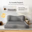Structure de lit entièrement en mousse avec tête de lit détachable en éléphant de 5,9 po, structure de lit tapissier Sherpa, aucun assemblage requis, sans bruit, aucun sommier tapissier requis-323223630-326991413