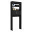 Armoire au-dessus de la toilette 63H ", deux tablettes, double porte, noir
